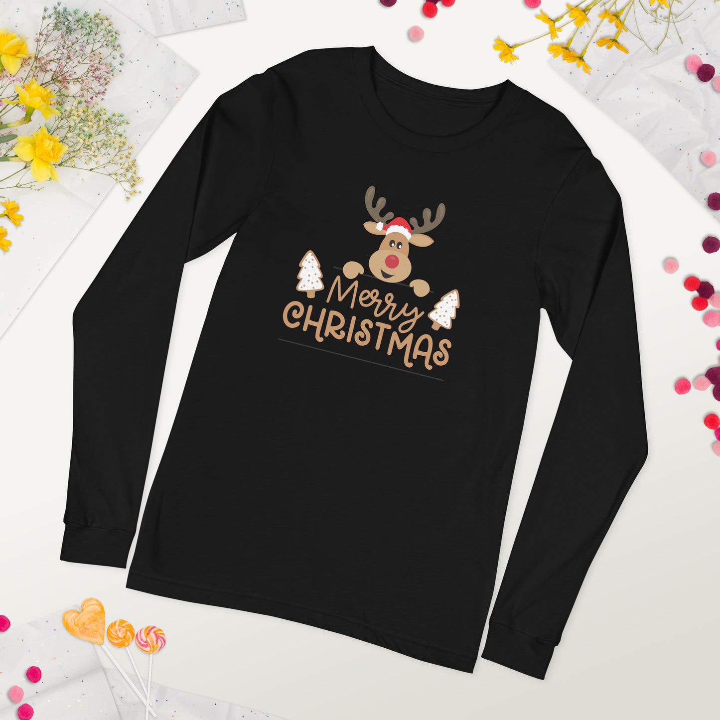 Reindeer Christmas - Unisex Long Sleeve Tee