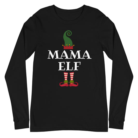 Mama Elf - Unisex Long Sleeve Tee