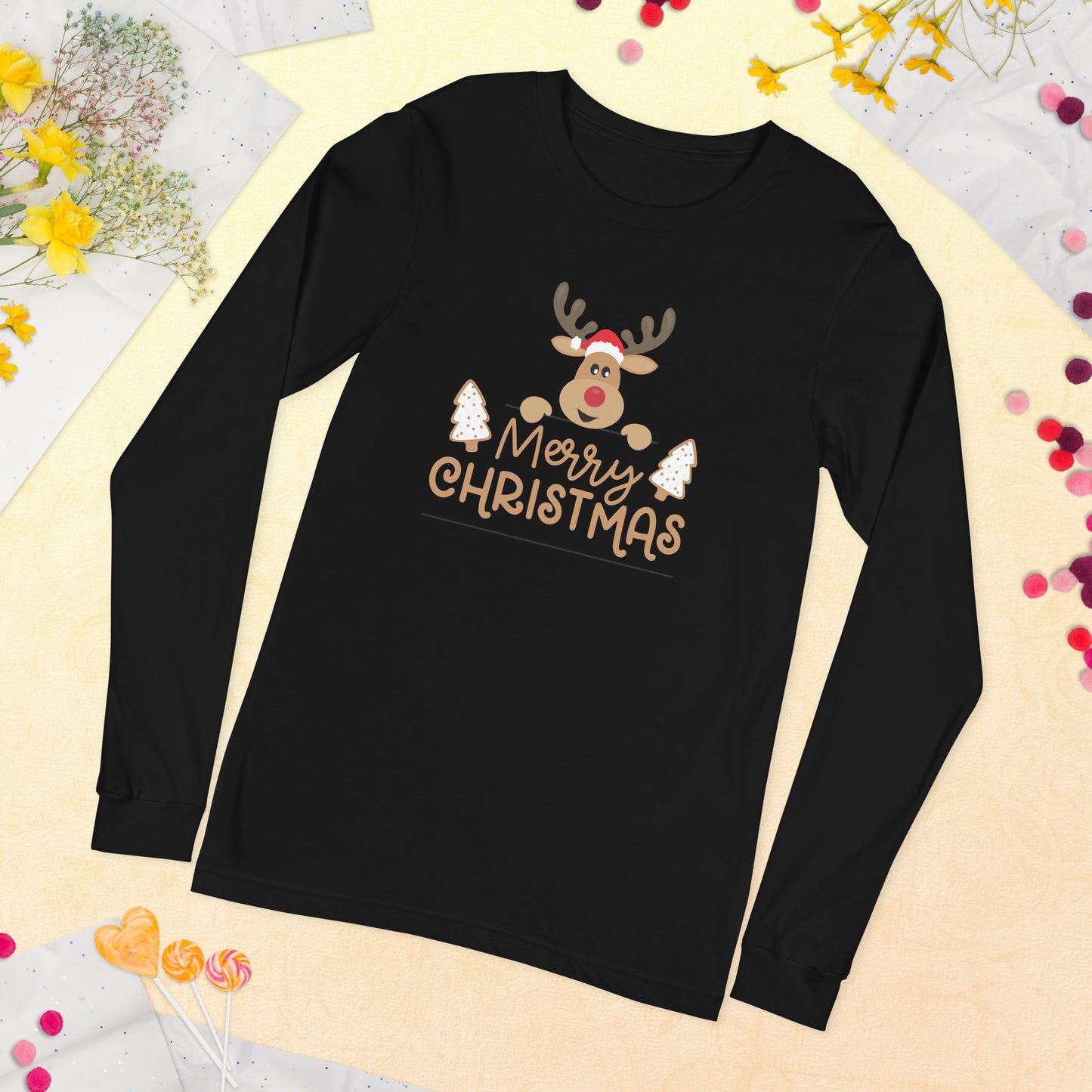 Reindeer Christmas - Unisex Long Sleeve Tee