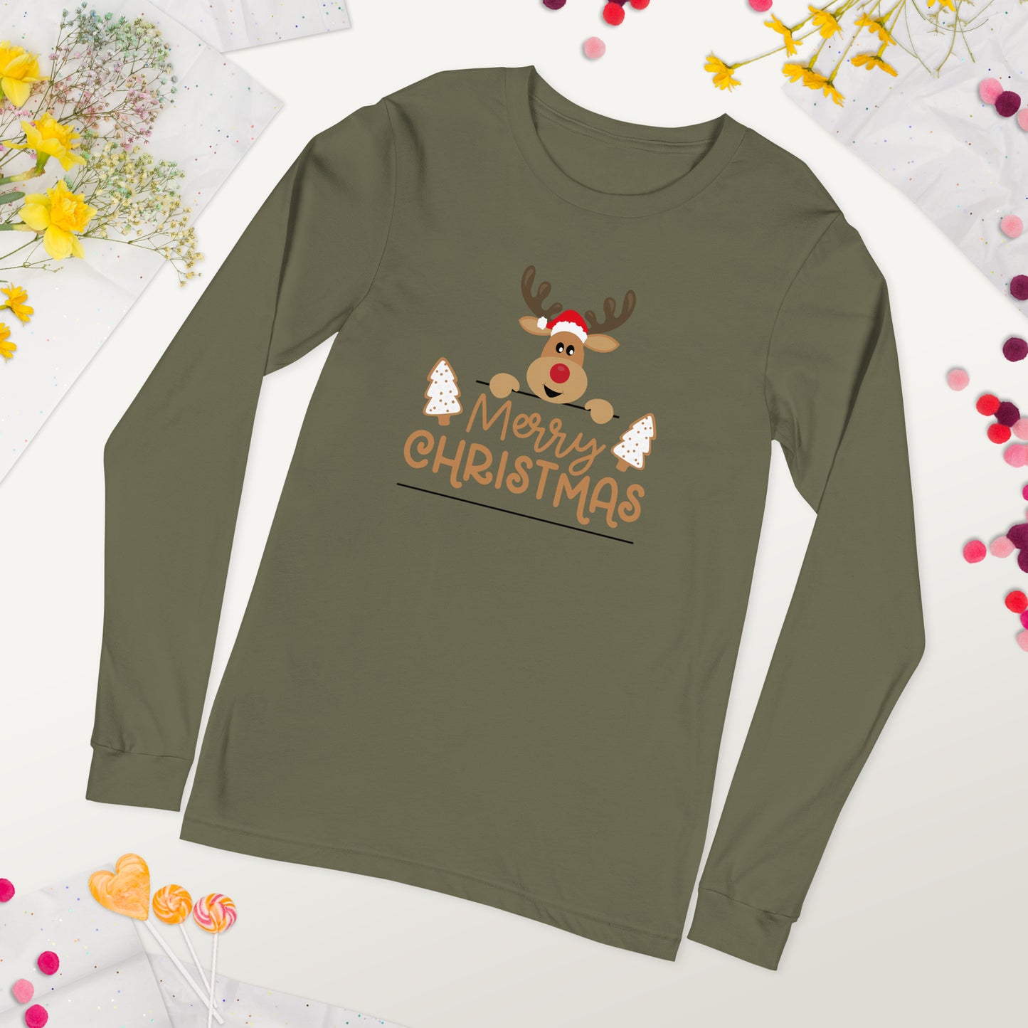 Reindeer Christmas - Unisex Long Sleeve Tee